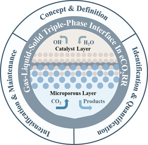 Triple-phase interfaces for electrochemical reduction of carbon dioxide